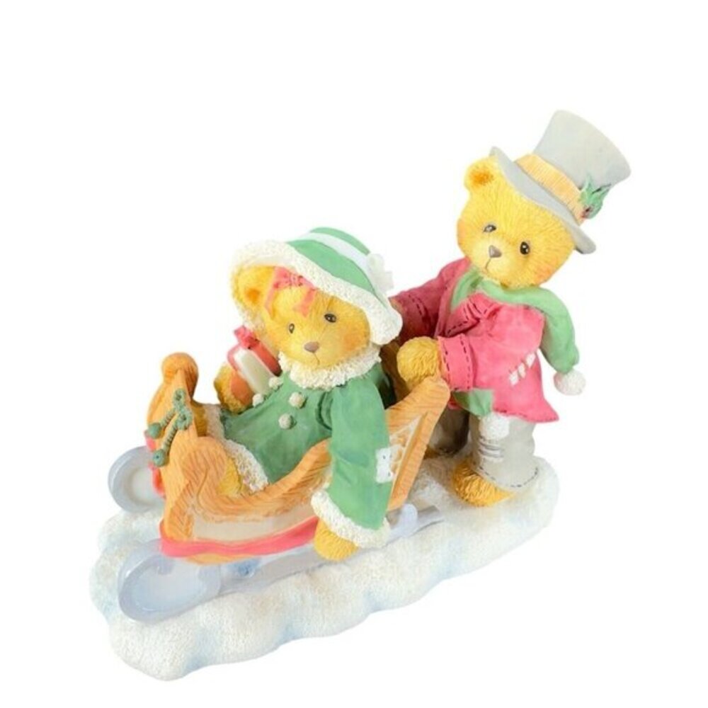 1996 Cherished Teddies Lindsey & Lyndon Walking In A Winter‎ Wonderland Figurine